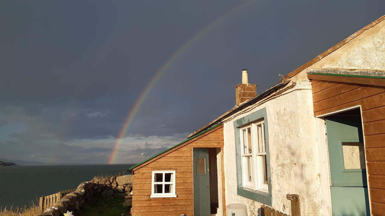 A double rainbow over the cottage