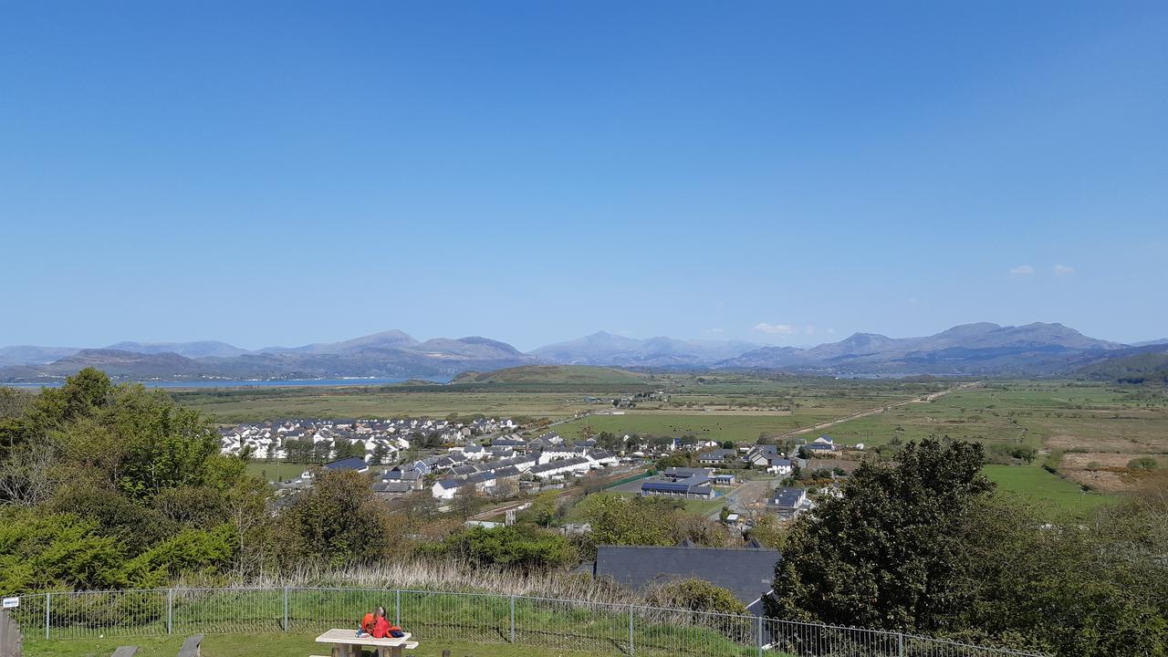 The view of Snowdonia from Harlech.