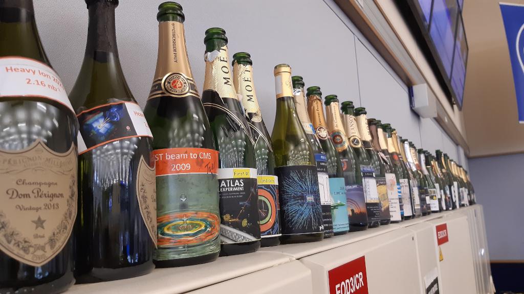 Bottles in the CERN control room