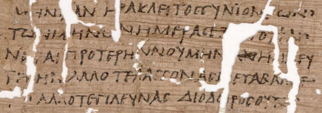 A papyrus fragment quoting Heraclitus