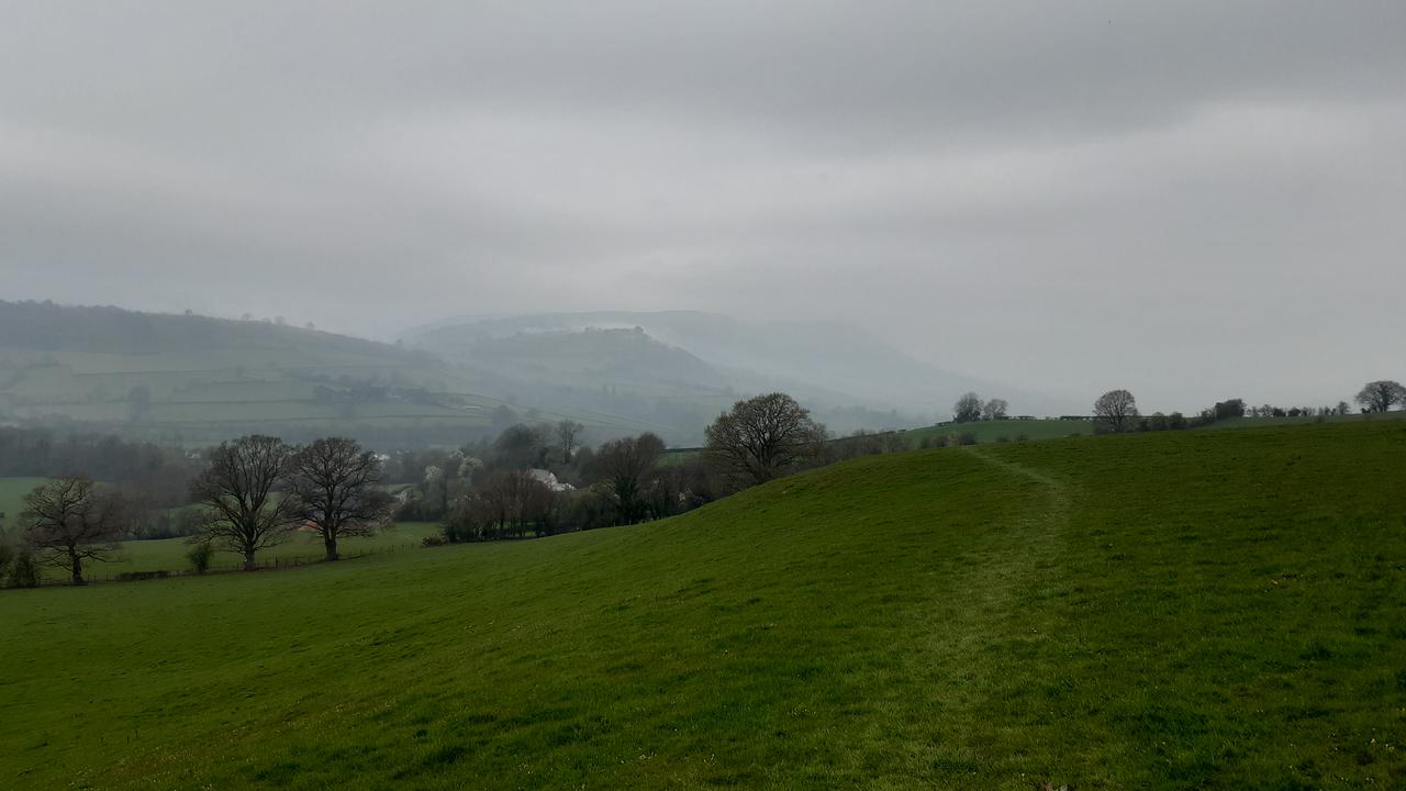 Walking towards the Black Mountains.