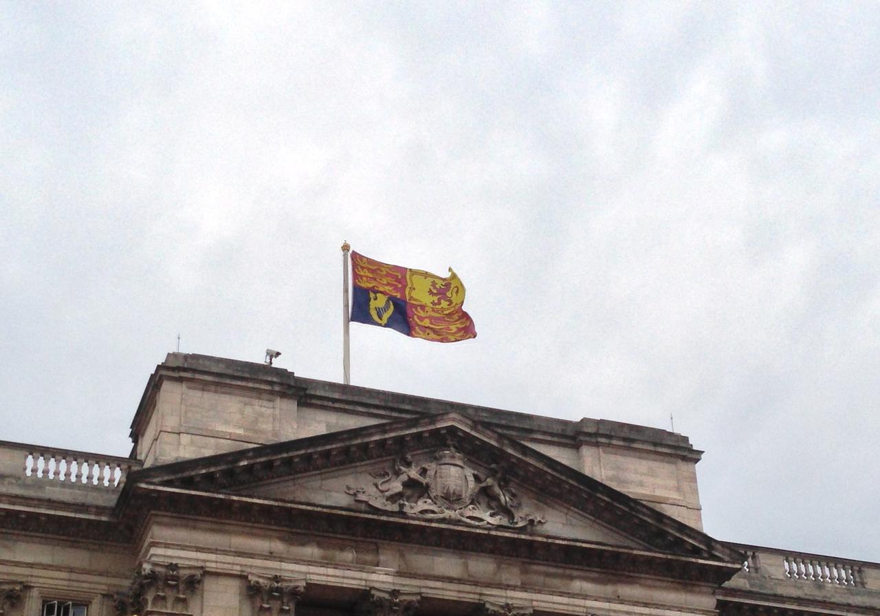 The Royal Standard over Buckingham Palace