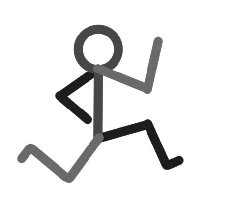 Running stick man animation