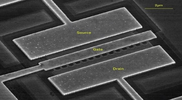 A Transistor on a microchip