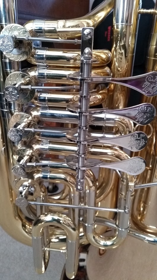 Rotary valves on my new tuba.